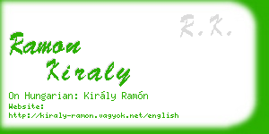 ramon kiraly business card